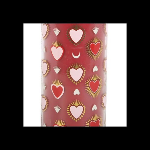 Sacred Heart Print Black Fig Tube Candle