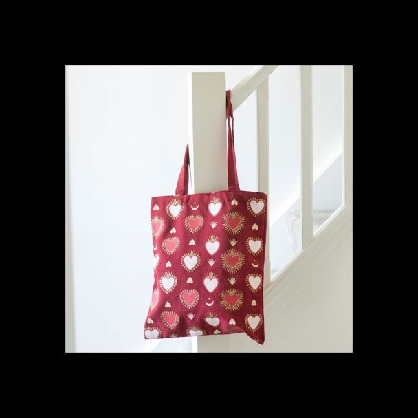 Sacred Heart Print Tote Bag
