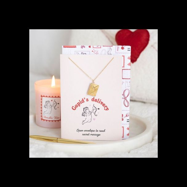 Love Letter Locket Necklace on Greeting Card