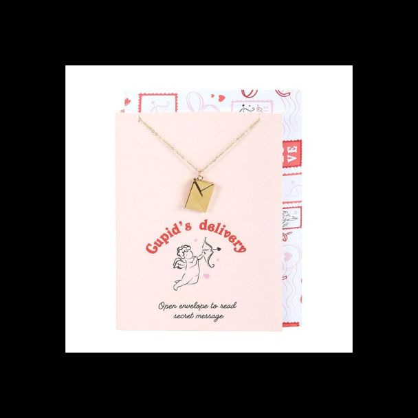 Love Letter Locket Necklace on Greeting Card