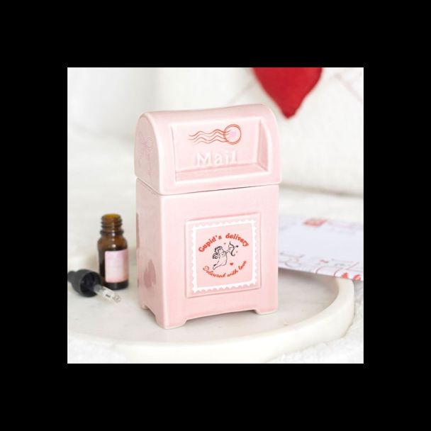 Cupid's Delivery Valentine Postbox Oil Burner