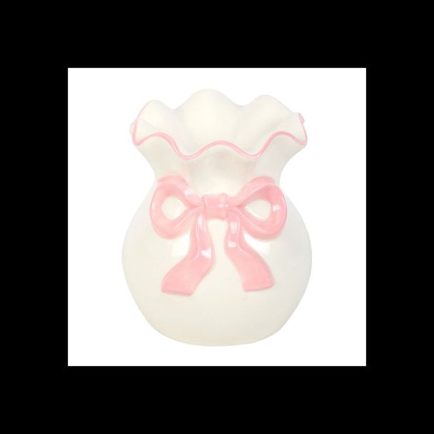 White and Pink Bow Oil Burner