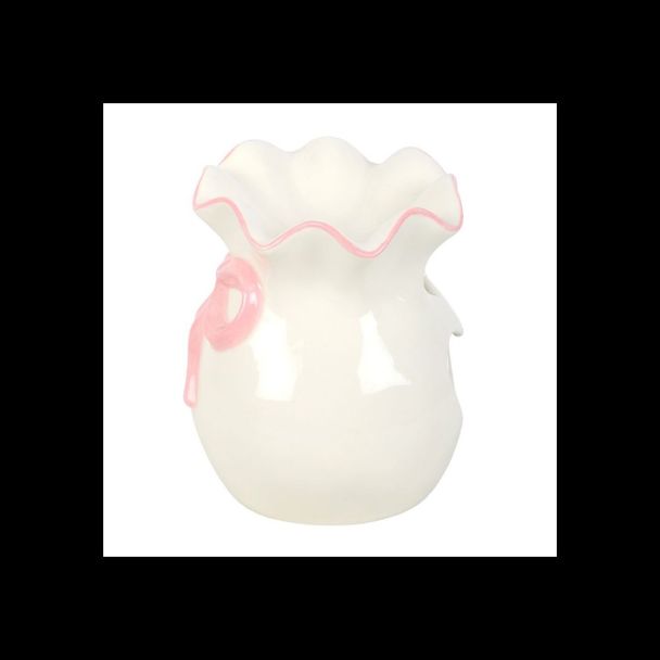 White and Pink Bow Oil Burner