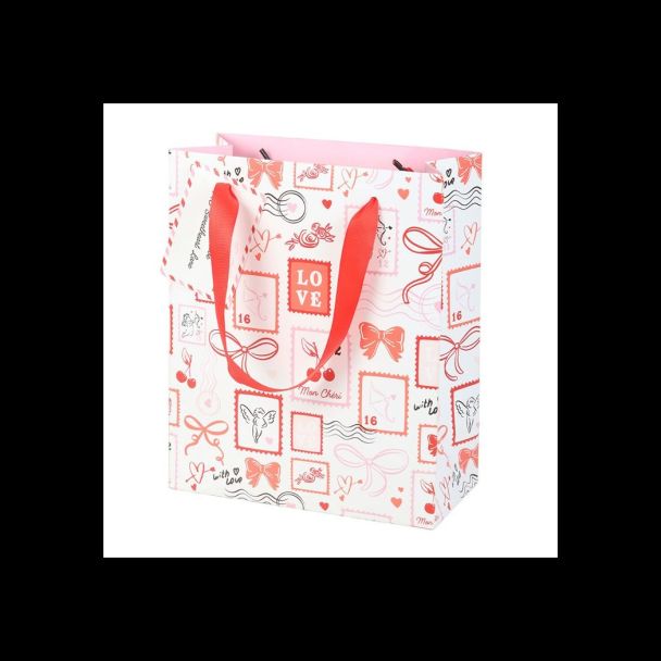 Valentine Postage Stamp Print Gift Bag