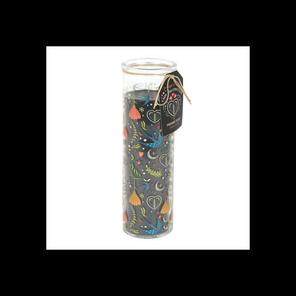 Midnight Bloom Print French Tulip Tube Candle