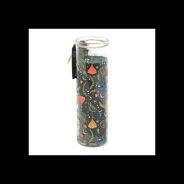Midnight Bloom Print French Tulip Tube Candle