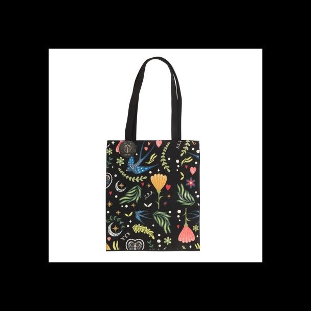 Midnight Bloom Polycotton Tote Bag