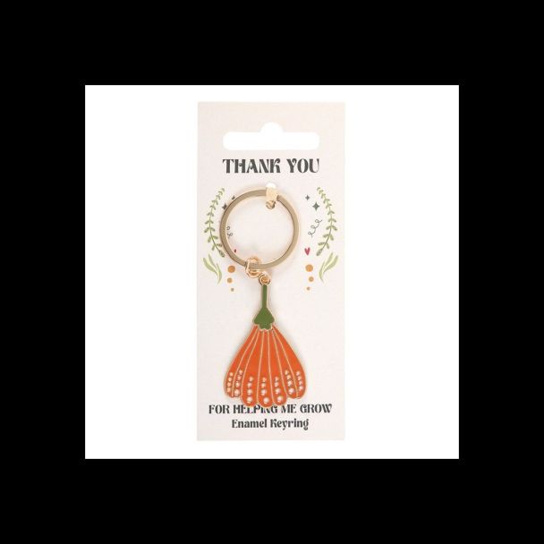 Thank You for Helping Me Grow Flower Keyring