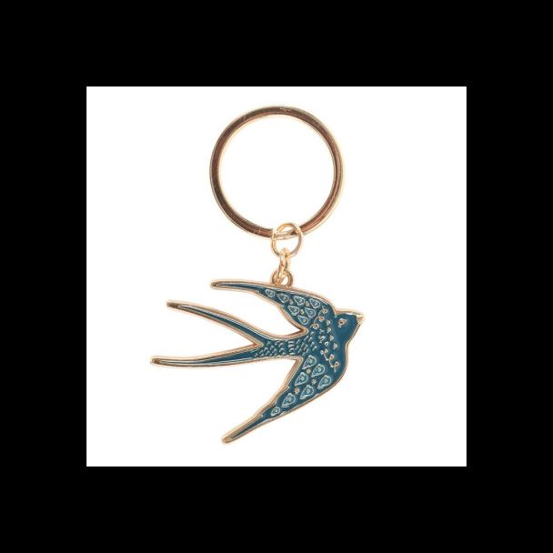 Blue Spread Your Wings Swallow Keyring