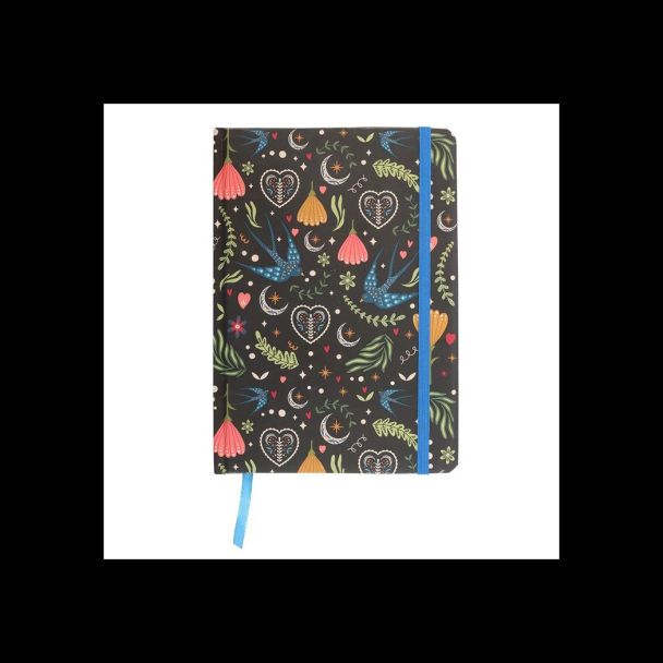 Midnight Bloom Print A5 Notebook