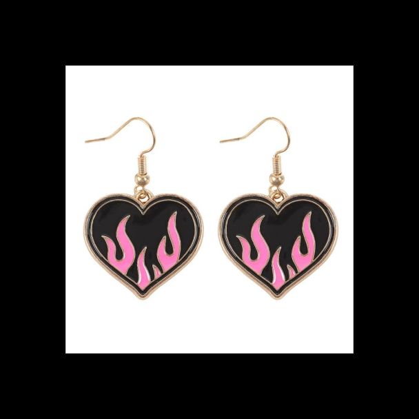 Burning Heart Earrings