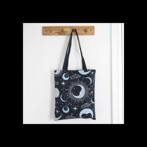 Blue Moon Print Tote Bag