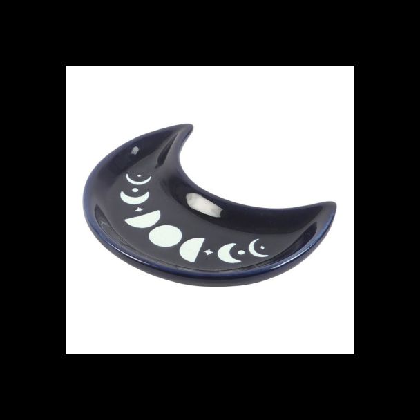 Blue Moon Phase Crescent Moon Trinket Dish