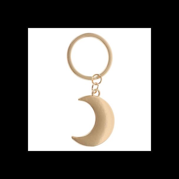 Blue Moon Phase Crescent Moon Keyring