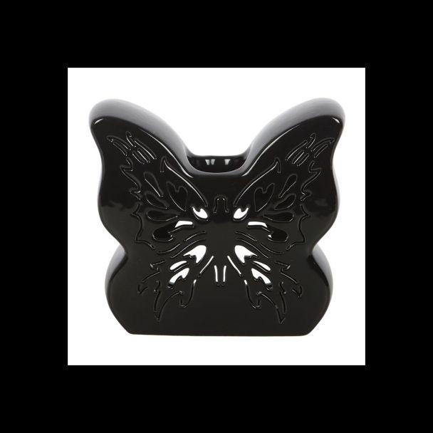 Black Cut-Out Butterfly Oil Burner
