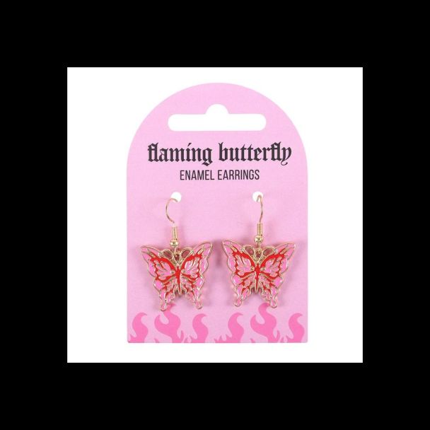 Flaming Butterfly Earrings