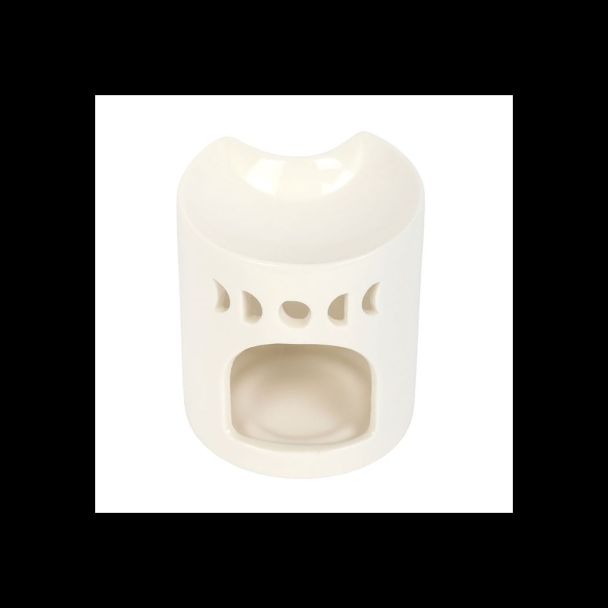 White Crescent Moon Oil Burner