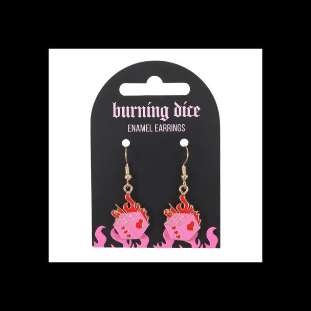 Burning Dice Earrings