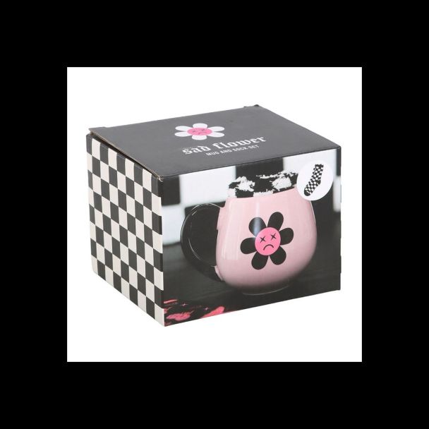 Sad Flower Mug and Socks Set