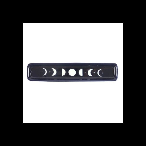 Blue Moon Phase Ceramic Incense Ash Catcher