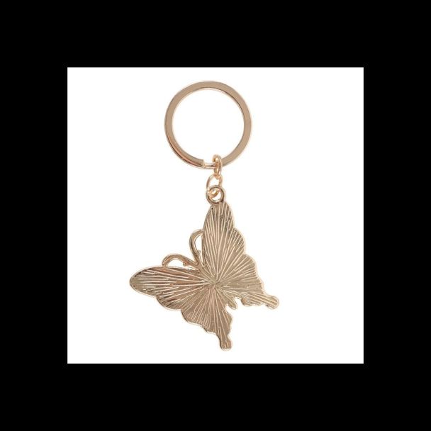 Flaming Butterfly Keyring
