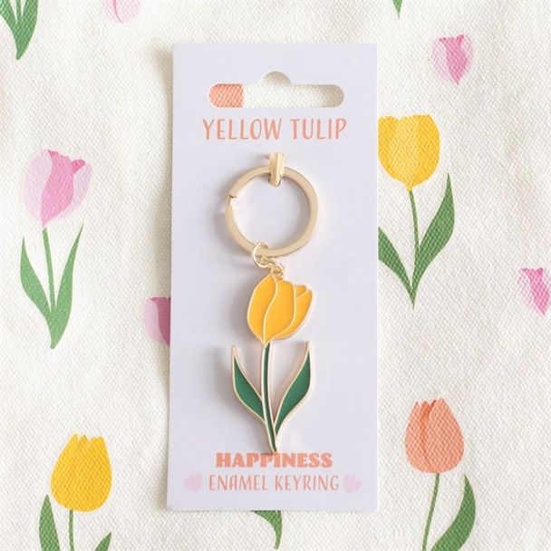 Yellow Tulip Keyring