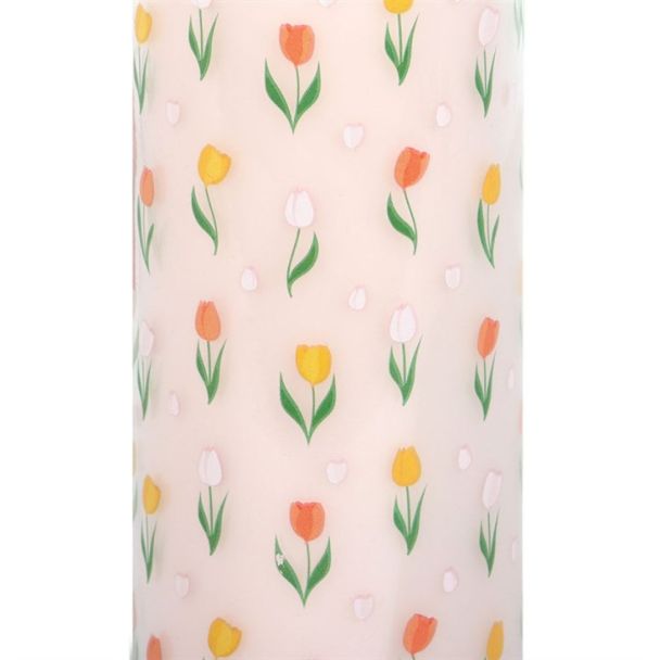 Tulip Print French Tulip Tube Candle