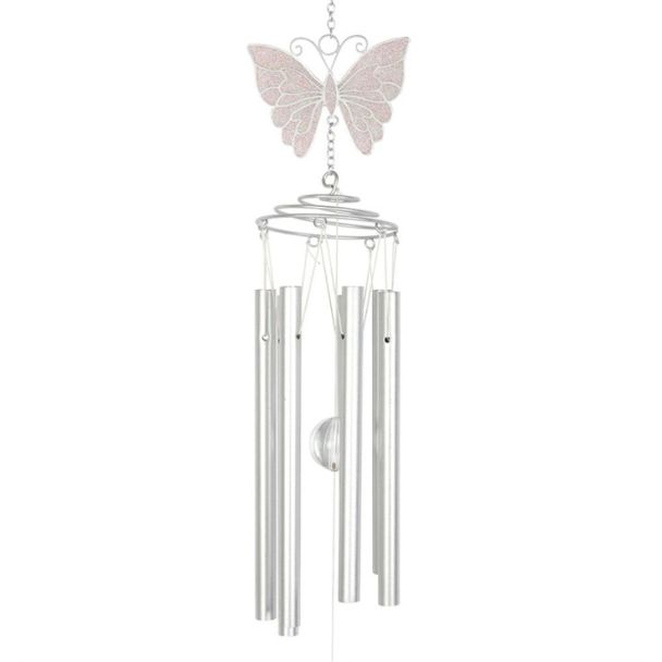 White Butterfly Windchime