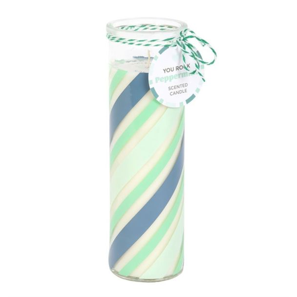 Candy Stripe Peppermint Tube Candle