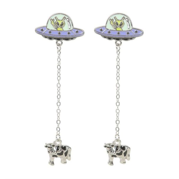 Glow in the Dark Alien Abduction Dangle Earrings