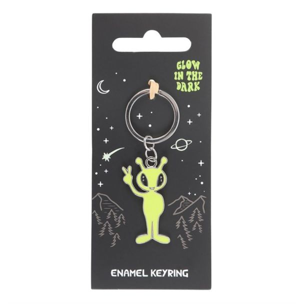 Glow in the Dark Alien Keyring
