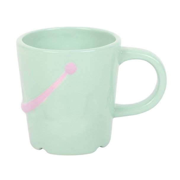 Pastel Bucket Mug with Spade Spoon