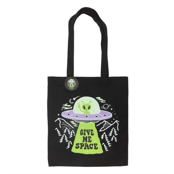 Give Me Space Alien UFO Tote Bag