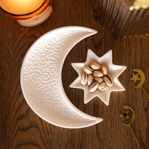 Crescent Moon and Star Trinket Dishes
