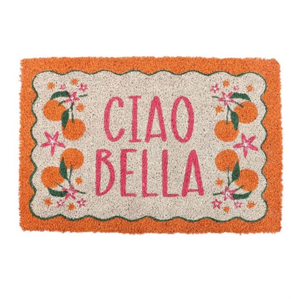 Orange Ciao Bella Doormat
