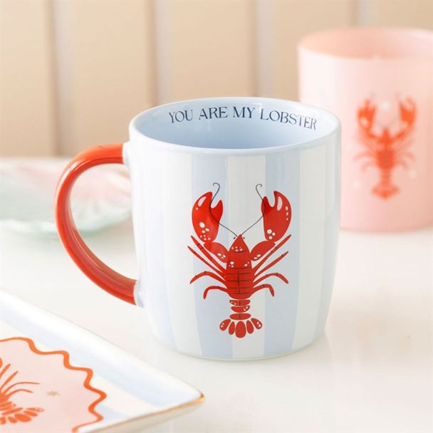 You Are My Lobster Striped Mug