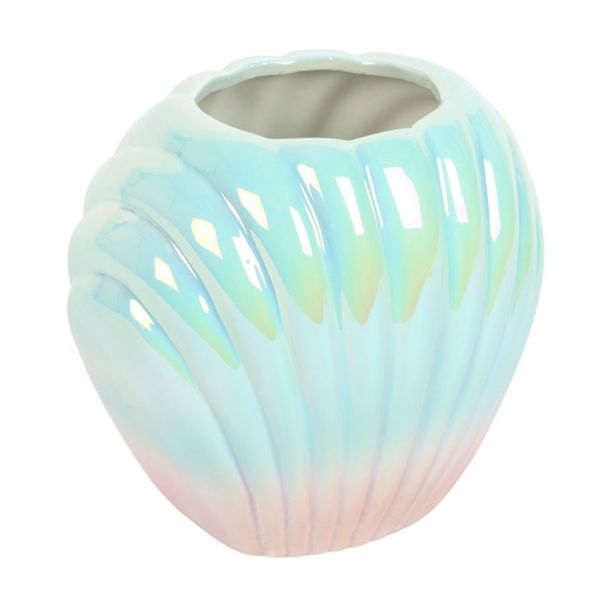 Iridescent Shell Flower Vase