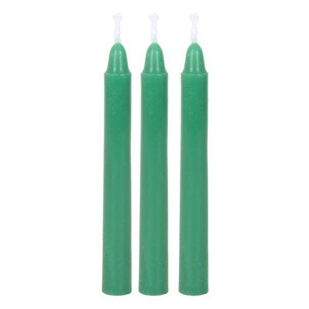 Pack of 12 Green Witch Spell Candles