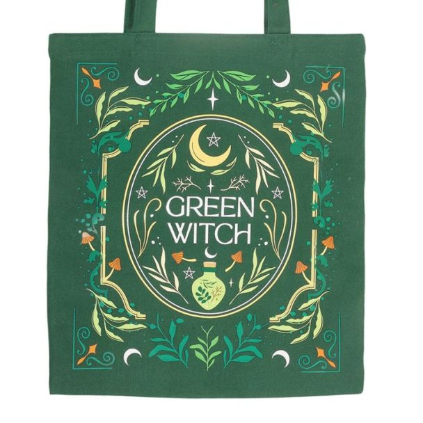 Green Witch Tote Bag