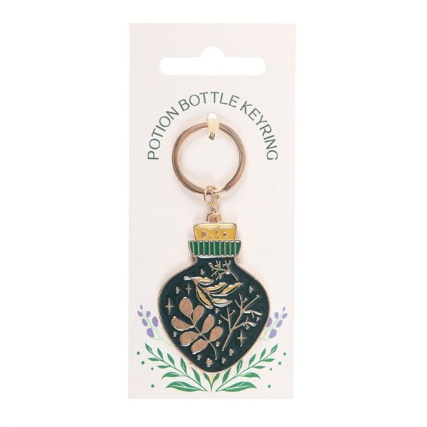 Green Witch Potion Bottle Keyring