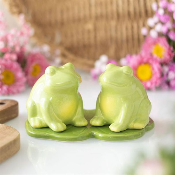 Luna Frog Salt and Pepper Shakers