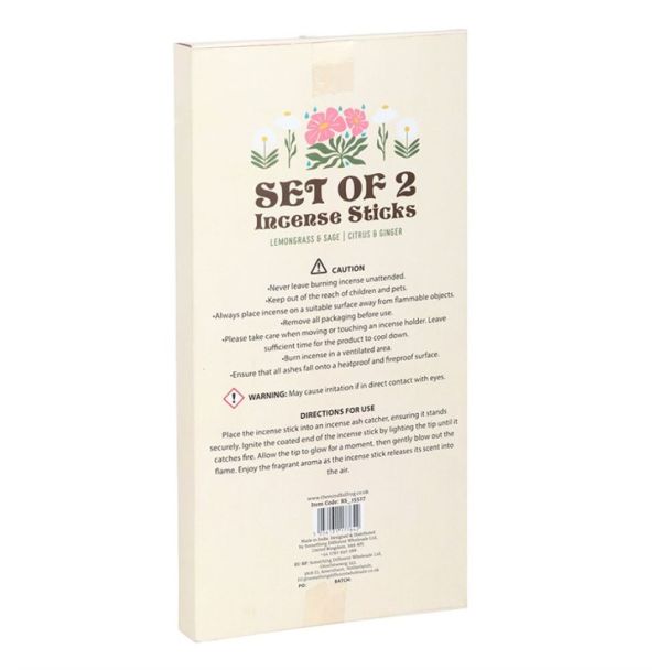 Set of 2 No Rain, No Flowers Incense Stick Packs