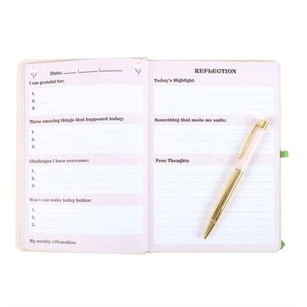 Keep Going, Keep Growing A5 Notebook with Rose Quartz Pen
