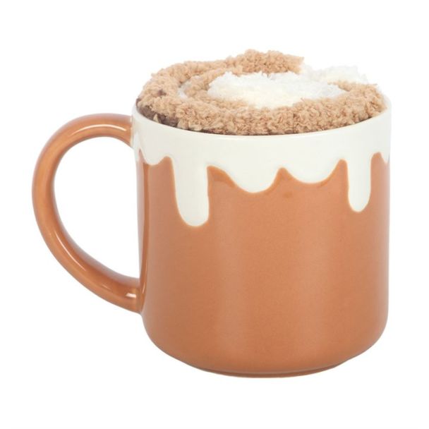 Cinnamon Roll Mug and Socks Set
