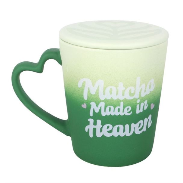 Matcha Made in Heaven Mug with Coaster Lid