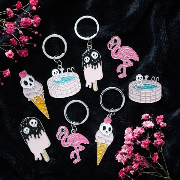 Freaking Melting Ice Cream Enamel Pin Badges