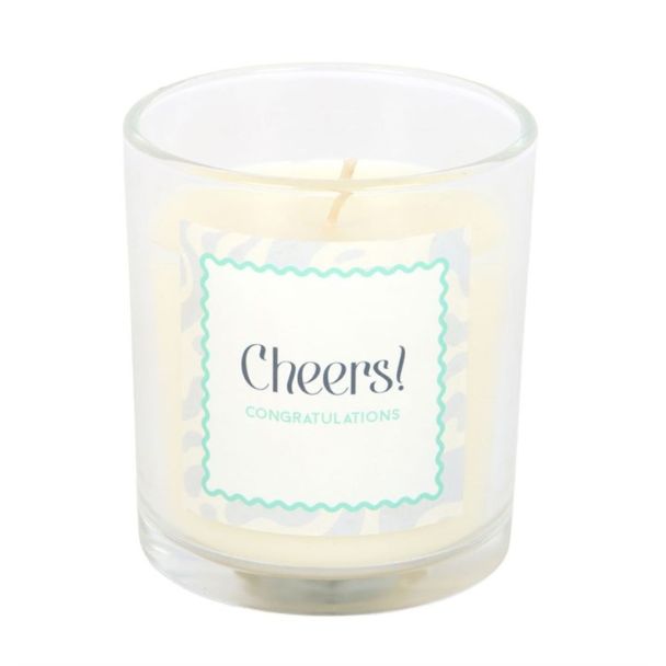 Cheers Congratulations Champagne Fizz Candle
