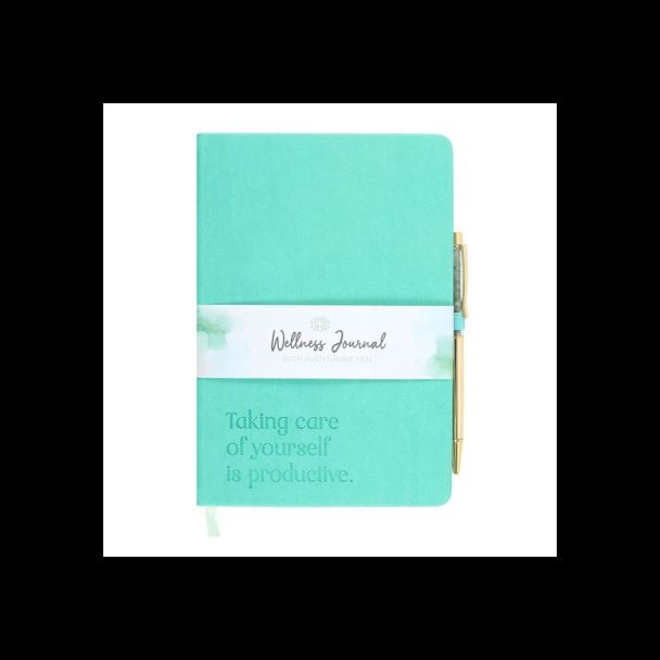 A5 Wellness Journal with Aventurine Pen