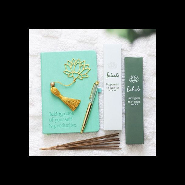 A5 Wellness Journal with Aventurine Pen