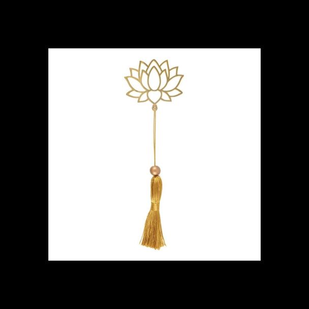 Lotus Flower Metal Bookmark